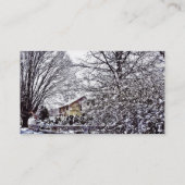 Winterse scène visitekaartje (Achterkant)