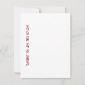 Winterse seizoensgroet kaart notitiekaartje (Achterkant)