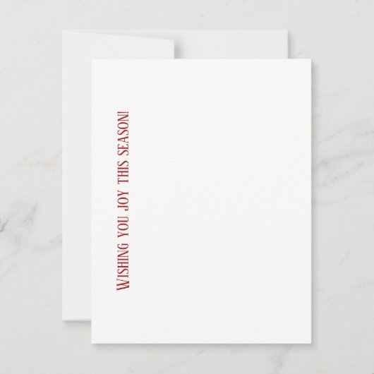 Winterse seizoensgroet kaart notitiekaartje (Achterkant)