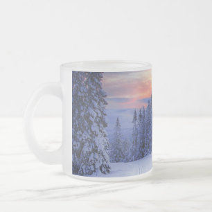 Winterse sfeer matglas koffiemok
