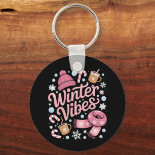 Winterse Sfeer Seizoen Koud Weer Hallo Winter Sleutelhanger
