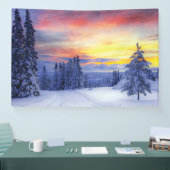 Winterse sfeer  spandoek (Beurs)