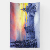 Winterse sfeer  spandoek (Verticaal)