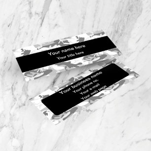 Winterse Sneeuw Grijze Camouflage, Militair, Leger Mini Visitekaartje