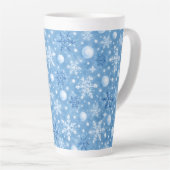 Winterse Sneeuw Latte Mok (Rechterhoek)