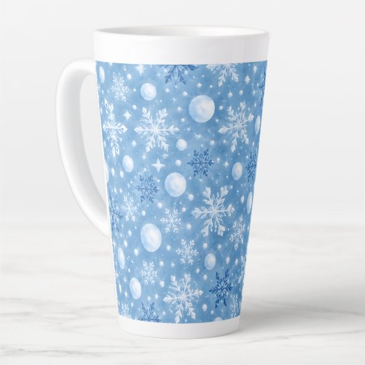 Winterse Sneeuw Latte Mok (Linkerhoek)
