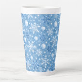 Winterse Sneeuw Latte Mok (Voorkant)
