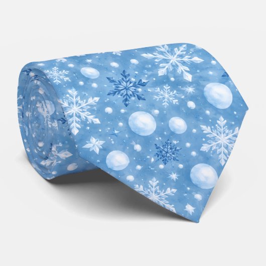 Winterse Sneeuw Stropdas (Opgerold)
