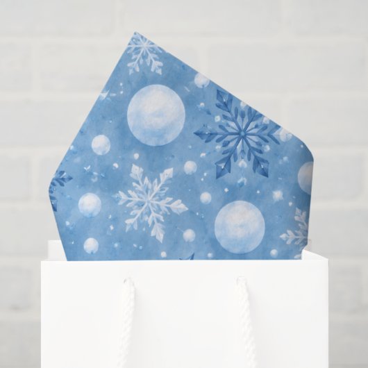 Winterse Sneeuw Tissuepapier (Cadeauzakje)