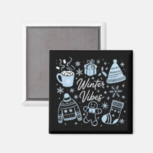 Winterse stemming Vakantie Kerstseizoen Sneeuwvlok Magneet