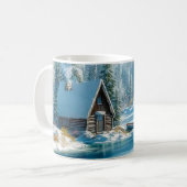 “Winterse stilte bij de berghut” Koffiemok (Voorkant links)