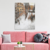 Winterse stilte bij het raam canvas afdruk (Insitu (Woonkamer))