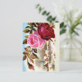 Winterse taferelen en bloemen briefkaart (Staand voorkant)