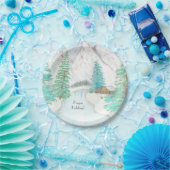 Winterse Taferelen Papieren Bordje (Feest)