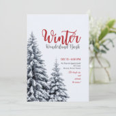 Winterse uitnodiging voor een feestje (Staand voorkant)