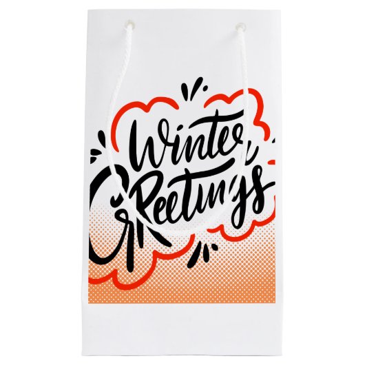 winterse versieringen klein cadeauzakje (Voorkant)