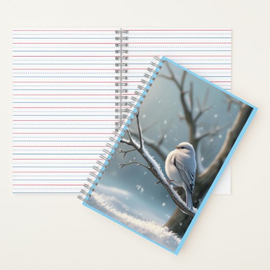 winterse vogel notitieboek (Binnen)