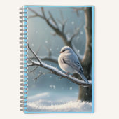 winterse vogel notitieboek (Voorkant)