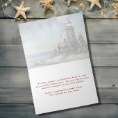 Winterse Vuurtoren Kerstgroeten Kerstmis Feestdagen Kaart