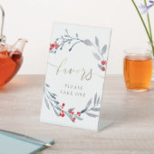 winterse waterverf bevoordeelt voetgangersbord reclamebord met voetstuk (Insitu)