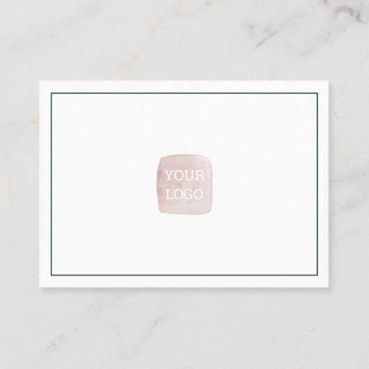 Winterse Waterverf Bloemensalon Visitekaartje (Achterkant)