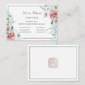 Winterse Waterverf Bloemensalon Visitekaartje (Voorkant / Achterkant)