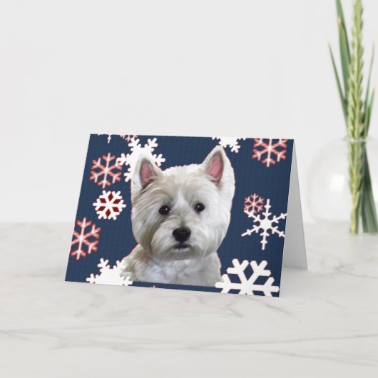 WINTERSE WESTIE FEESTDAGEN KAART (Voorkant)