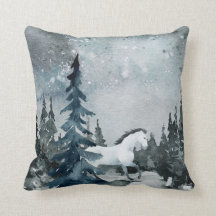 Winterse Woudlandschap Witte Paard