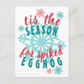 Winterseizoen Eggnog - citaat Word Art Briefkaart (Voorkant)