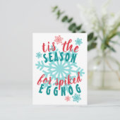 Winterseizoen Eggnog - citaat Word Art Briefkaart (Staand voorkant)