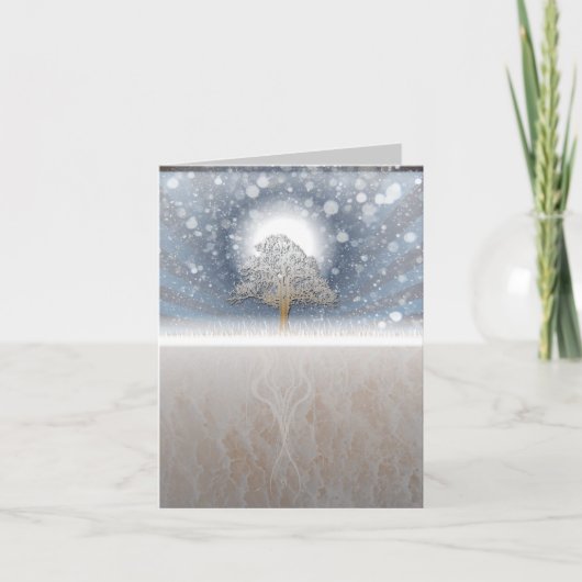 winterseizoen feestdagen kaart (Voorkant)