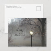 winterseizoen in het centrale park briefkaart (Voorkant / Achterkant)