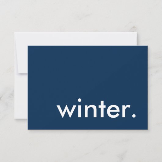 winterseizoen kaart (Voorkant)