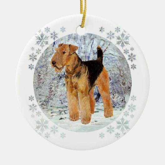 Winterseizoen Keramisch Ornament (Voorkant)