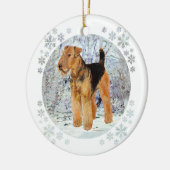 Winterseizoen Keramisch Ornament (Links)