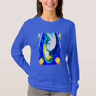 Winterseizoen lichten besneeuwd t-shirt