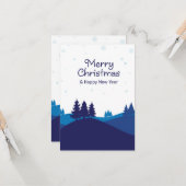 Winterseizoen ontwerp. kaart (Voorkant / Achterkant in situ)