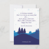 Winterseizoen ontwerp. kaart (Achterkant)