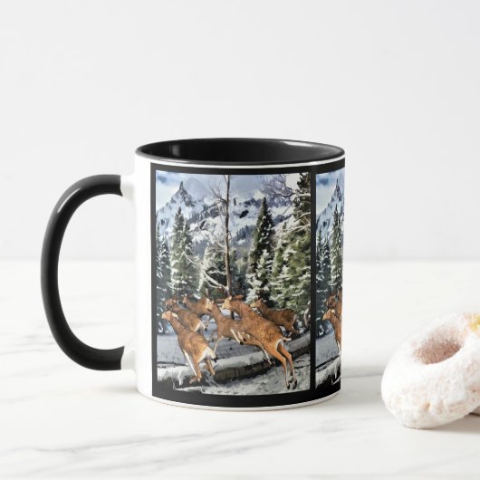 Winterseizoen Rocky Mountain Muildierherten Mok (Met donut)
