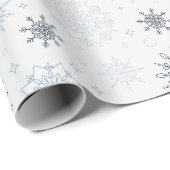 Winterseizoen Sneeuwvlok Schattige kerstcadeau Cadeaupapier (Rol Hoek)