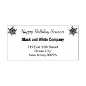 Winterseizoen Snowflake Bedrijfsadres Zelfinktende Stempel (Design)