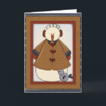 Winterseizoen Snowfolk Snowman Wenskaart 1 Feestdagen Kaart<br><div class="desc">Deze kaart is klaar voor u om uw eigen persoonlijk bericht binnen toe te voegen ... {kaartontwerp/grafiek door Trina Clark - definitief ontwerp door marlodedesigns.com} © 2004-2013 MarloDee Design: Alle voorgebe*houde rechten. Alle benodigde licenties zijn aangeschaft en zijn in het bestand opgeslagen. Afbeeldingen op deze site zijn NIET openbaar. U...</div>