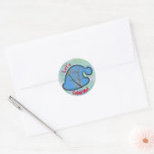 Winterseizoensgeviering stickers met aangepaste te (Envelop)
