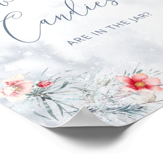 Wintersekseneutraal Raad hoeveel snoepjes Poster (Hoek)