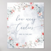 Wintersekseneutraal Raad hoeveel snoepjes Poster (Voorkant)