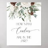 Wintersekseneutraal Raad hoeveel snoepjes Poster (Voorkant)