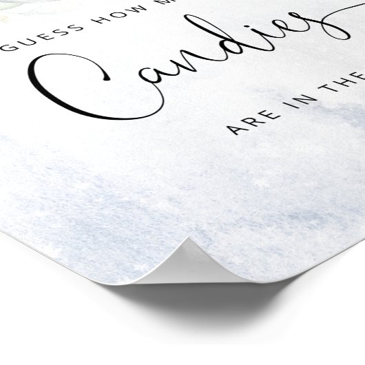 Wintersekseneutraal Raad hoeveel snoepjes Poster (Hoek)