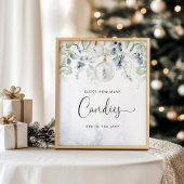 Wintersekseneutraal Raad hoeveel snoepjes Poster