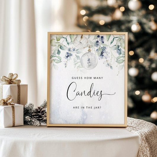 Wintersekseneutraal Raad hoeveel snoepjes Poster