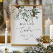 Wintersekseneutraal Raad hoeveel snoepjes Poster